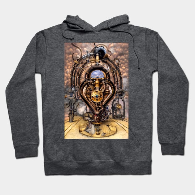 Steampunk mechanical heart Hoodie by Dendros-Studio